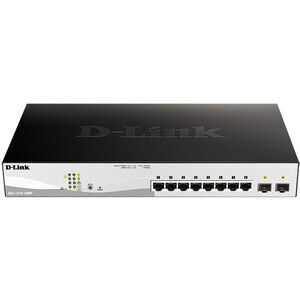 Коммутатор D-Link DGS-1210-10MP/FL 8G 2SFP 8PoE+ 130W управляемый (DGS-1210