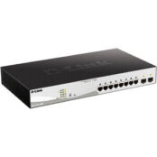 Коммутатор D-Link DGS-1210-10MP/FL 8G 2SFP 8PoE+ 130W управляемый (DGS-1210