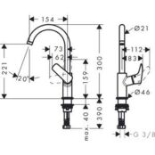 Смеситель для раковины Hansgrohe Logis хром (71131000) HG71131000 фото 2