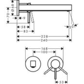 Смеситель для раковины Hansgrohe Finoris для механизма 13622180, матовый че HG76050670 фото 2