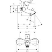 Смеситель для ванны Hansgrohe Talis S хром (72400000) HG72400000 фото 2