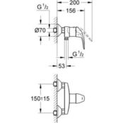 Смеситель для душа Grohe Euroeco (32740000) 32740000 фото 2