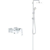 Смеситель для ванны Grohe Eurocube с душевым гарнитуром, хром (23140000, 27 23140000 + 27394002 фото 1