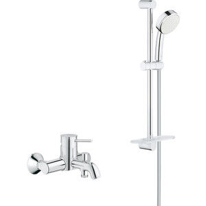 Смеситель для ванны Grohe BauClassic с душевым гарнитуром, хром (32865000,