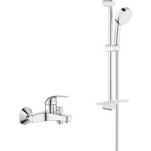 Смеситель для ванны Grohe BauCurve с душевым гарнитуром, хром (23599000, 26