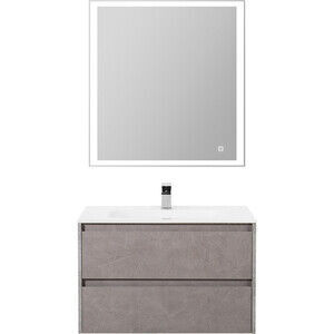 Мебель для ванной BelBagno Kraft 80 два ящика, Cemento Grigio