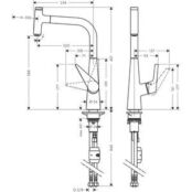 Смеситель для кухни Hansgrohe Talis Select M51 выдвижной излив, нержавеющая HG72826800 фото 2