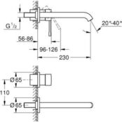 Смеситель для раковины Grohe Essence+ с механизмом (19967001, 23571000) фото 2