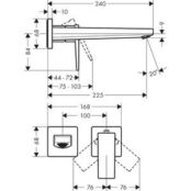 Смеситель для раковины Hansgrohe Metropol с механизмом, полированное золото HG32526990 + HG13622180 фото 2