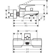 Смеситель для ванны Hansgrohe Metropol хром (32540000) HG32540000 фото 2