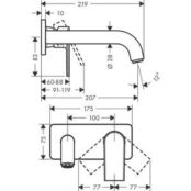 Смеситель для раковины Hansgrohe Vernis Shape для механизма 13622180, хром HG71578000 фото 2