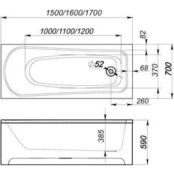 Акриловая ванна Lasko Europa 170х70 (DS02Eu17070-385. Lasko) DS02Eu17070-385. Lasko фото 2