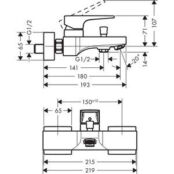 Смеситель для ванны Hansgrohe Metropol хром (74540000) HG74540000 фото 2