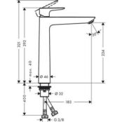 Смеситель для раковины Hansgrohe Talis E черный матовый (71717670) HG71717670 фото 2