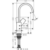 Смеситель для раковины Hansgrohe Vivenis черный матовый (75032670) HG75032670 фото 2