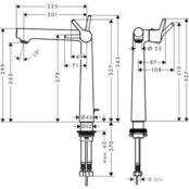 Смеситель для раковины Hansgrohe Talis S высокий, с донным клапаном, хром ( HG72115000 фото 2