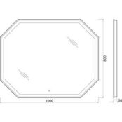 Зеркало BelBagno Spc-Ott 100х80 с подсветкой, сенсор (SPC-OTT-1000-800-LED- SPC-OTT-1000-800-LED-TCH фото 2