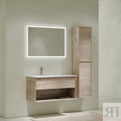 Мебель для ванной Sancos Marmi 1.0 100х45 левая, дуб галифакс натуральный