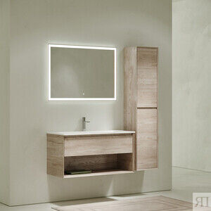 Мебель для ванной Sancos Marmi 1.0 100х45 дуб галифакс натуральный
