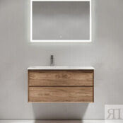 Мебель для ванной Sancos Marmi 2.0 100х45 левая, дуб чарльстон