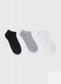 Короткие носки в рубчик, 3 пары, Белый O`Stin