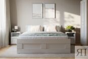 Кровать двухспальная Сириус цвет белый 160х200 см