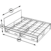 Кровать с ящиками СВК Стандарт 90х200 дуб сонома (1024241) 1024241 фото 4