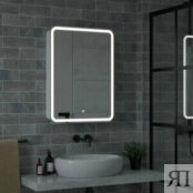 Зеркало-шкаф Reflection Circle 55х80 подсветка, сенсор, белый (RF2106SR)