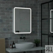 Зеркало-шкаф Reflection Circle 60х80 подсветка, датчик движения, белый (RF2