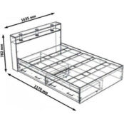 Кровать СВК Камелия 160х200 с ящиками, дуб сонома (1024047) 1024047 фото 4
