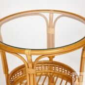 Террасный комплект (стол со стеклом + 2 кресла) TetChair Pelangi ротанг Hon