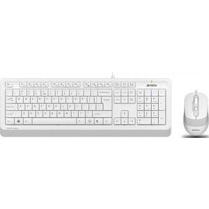 Комплект клавиатура и мышь A4Tech Fstyler F1010 клав-белый/серый мышь-белый