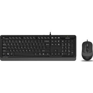 Комплект клавиатура и мышь A4Tech Fstyler F1010 клав-черный/серый мышь-черн