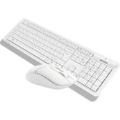 Клавиатура + мышь A4Tech Fstyler FG1012 клав:белый мышь:белый USB беспровод