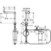 Смеситель для кухни Hansgrohe Aqittura M91 с подключением фильтра, хром (76 HG76804000 фото 2