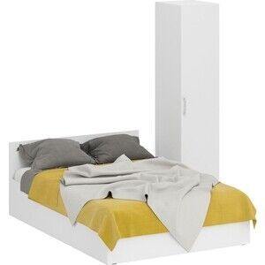 Комплект мебели СВК Стандарт кровать 140х200, пенал 45х52х200, белый (10242
