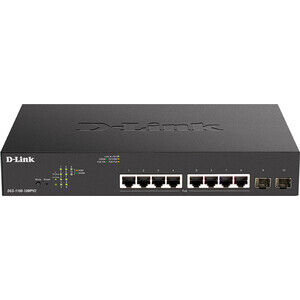 Коммутатор D-Link DGS-1100-10MPV2/A3A 10 портов (8x 1Gbs PoE, 2x 1Gbs SFP,