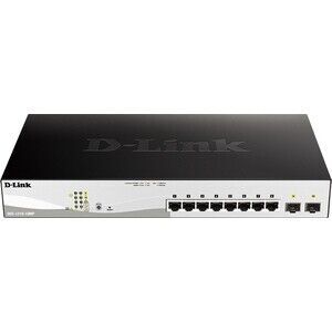 Коммутатор D-Link DGS-1210-10MP/FL1A 10 портов (8x 1Gbs PoE, 2x 1Gbs SFP, н