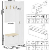 Прихожая Мебельный двор П-6 Компоновка № 21, цвет белая шагрень/фасады МДФ 1024834 фото 3