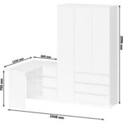 Комплект СВК Мори Стол компьютерный МС-16 правый + Шкаф МШ1200.1, цвет белы 1026253 фото 3