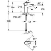 Смеситель для раковины Grohe BauLoop хром (23917001) 23917001 фото 2