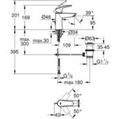 Смеситель для раковины Grohe Eurosmart с донным клапаном, хром (33265003) 33265003 фото 2