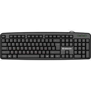 Клавиатура Defender Проводная Astra HB-588 RU, черный, полноразмерная (4558