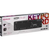 Клавиатура Defender Проводная Astra HB-588 RU, черный, полноразмерная (4558