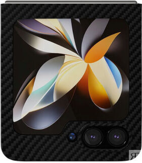Чехол-накладка VLP Kevlar Case для Galaxy Z Flip5, кевлар, черный