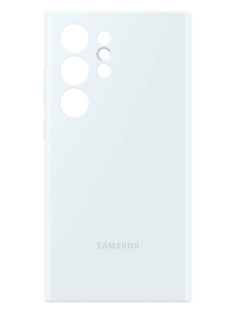 Чехол-накладка Samsung Silicone Case для Galaxy S24 Ultra, силикон, белый EF-PS928TWEGRU фото 1