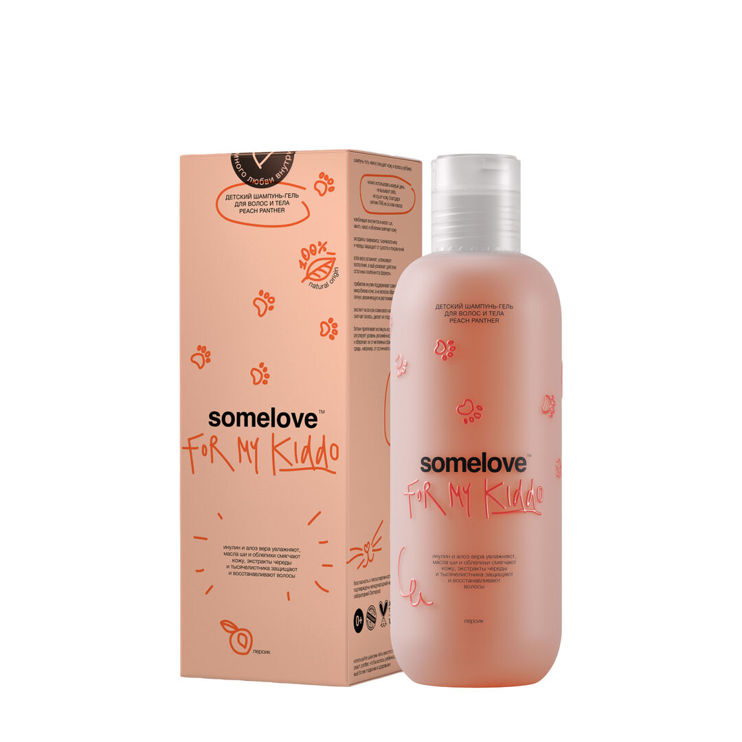 Детский гель-шампунь для волос и тела с ароматом персика Peach Partner 250