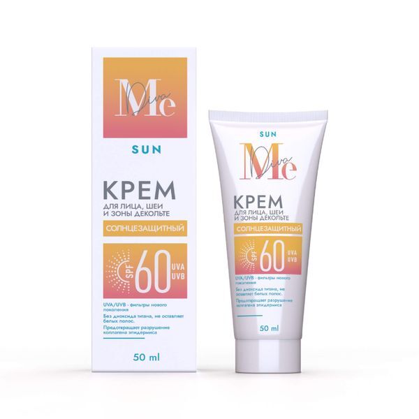 Крем солнцезащитный для лица, шеи и зоны декольте SPF60+ Sun Mediva/Медива