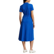 Платье-поло с короткими рукавами из хлопка стрейч  L синий