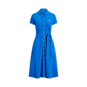 Платье-поло с короткими рукавами из хлопка стрейч  L синий